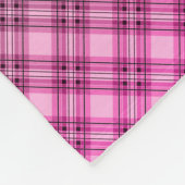Gradient Raster kariertes Tartan Muster pink Fleecedecke (Ecke)