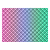 Gradient Raster kariertes Tartan Muster pink Tischdecke (Vorderseite (Horizontal))