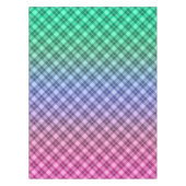 Gradient Raster kariertes Tartan Muster pink Tischdecke (Vorderseite)