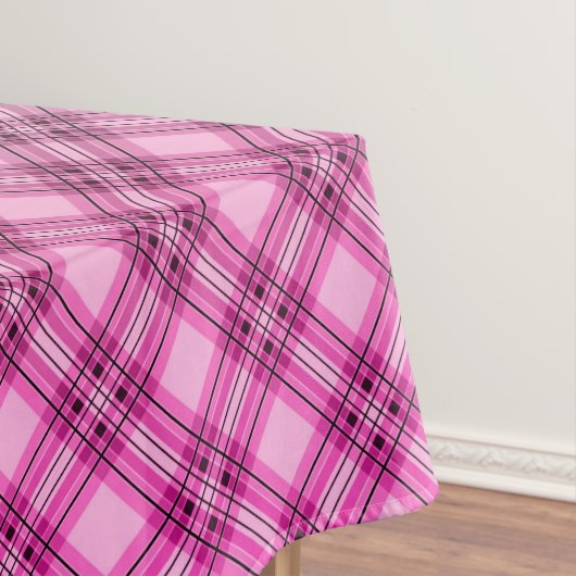 Gradient Raster kariertes Tartan Muster pink Tischdecke (Beispiel)