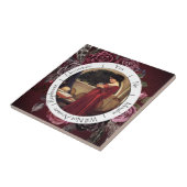 Gradient Red and Black Blume Pendulum Fliese (Seite)