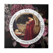 Gradient Red and Black Blume Pendulum Fliese (Vorderseite)