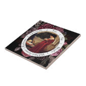 Gradient Red and Black Blume Pendulum Fliese (Seite)