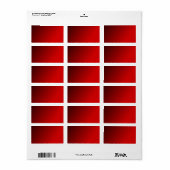 Gradient Red Lable Adressaufkleber (Vorne)