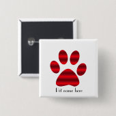 Gradient Red Paw Button (Vorne & Hinten)