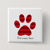 Gradient Red Paw Button (Vorderseite)