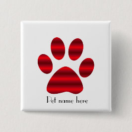 Gradient Red Paw Button
