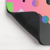 Gradient rosa Hintergrund Geometrischer Liebhaber Mousepad (Ecke)