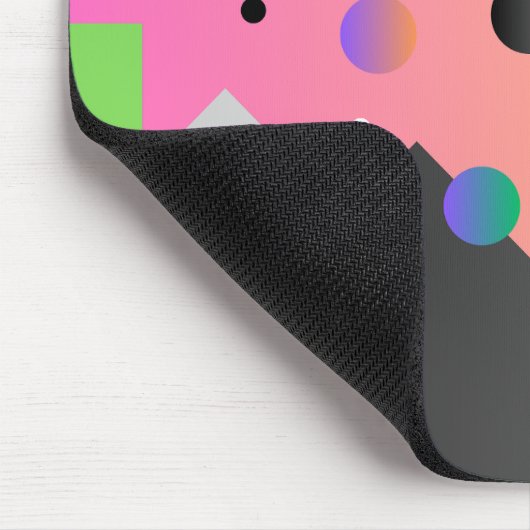Gradient rosa Hintergrund Geometrischer Liebhaber Mousepad (Ecke)