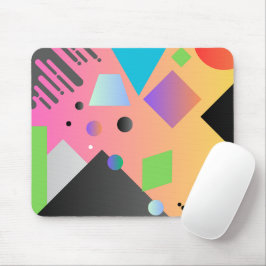 Gradient rosa Hintergrund Geometrischer Liebhaber Mousepad