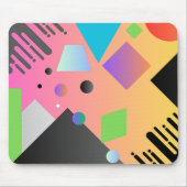 Gradient rosa Hintergrund Geometrischer Liebhaber Mousepad (Vorne)