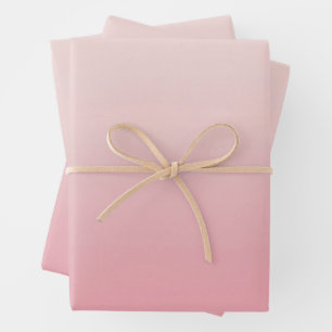 Gradient Rosa Minimalistisch Geschenkpapier Set