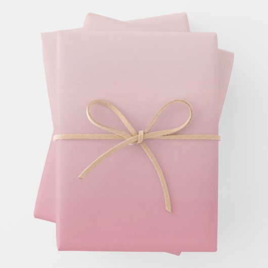 Gradient Rosa Minimalistisch Geschenkpapier Set (Beispiel)