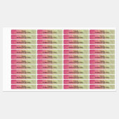 Gradient rosa Mitarbeiter Etiketten (Blatt)