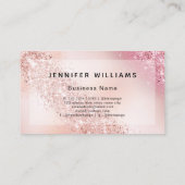 Gradient Rose Gold Glitzer Moderne Kunst, Dichtung Visitenkarte (Rückseite)