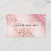 Gradient Rose Gold Glitzer Moderne Kunst, Dichtung Visitenkarte (Vorderseite)
