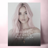 Gradient Rose Gold Memorial Poster mit Cross