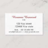 Gradient Rose Rot mit Aquamarinem Banner Benutzerd Visitenkarte (Rückseite)