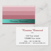 Gradient Rose Rot mit Aquamarinem Banner Benutzerd Visitenkarte (Vorne/Hinten)