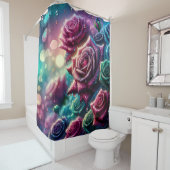 "Gradient Rose with Dewdrops" Duschvorhang (Beispiel)