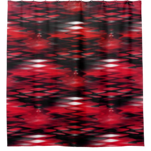 Gradient rot bis schwarz Fonds bilden abstrakte Zi Duschvorhang (Vorderseite)