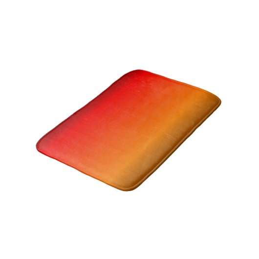 Gradient rot und orange ombre badematte (Schrägansicht)
