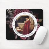 Gradient Rot und Schwarze Blumen Pendelbrett Mousepad (Mit Mouse)