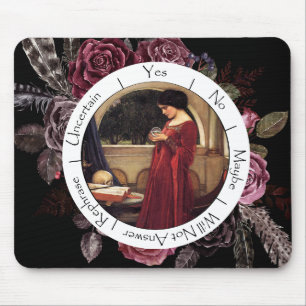Gradient Rot und Schwarze Blumen Pendelbrett Mousepad