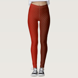 Gradient rote graue Polka Punkte drucken abstrakte Leggings