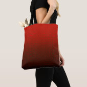 Gradient rote graue Polka Punkte drucken abstrakte Tasche (Von Nahem)