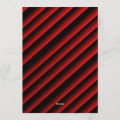 Gradient Rote Schwarze Streifen Save-the-Date  Einladung (Rückseite)