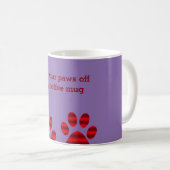 Gradient roter Pfotenabdruck Kaffeetasse (VorderseiteRechts)