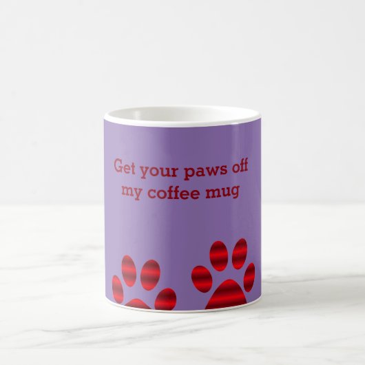 Gradient roter Pfotenabdruck Kaffeetasse (Mittel)