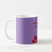 Gradient roter Pfotenabdruck Kaffeetasse (Links)