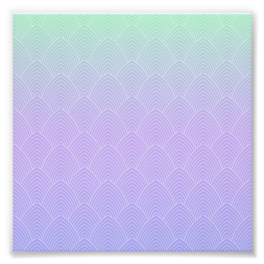 Gradient Scale Pattern - Mermaid-Schwanz Fotodruck (Vorne)