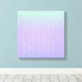 Gradient Scale Pattern - Mermaid-Schwanz Leinwanddruck (Insitu (Holzboden))