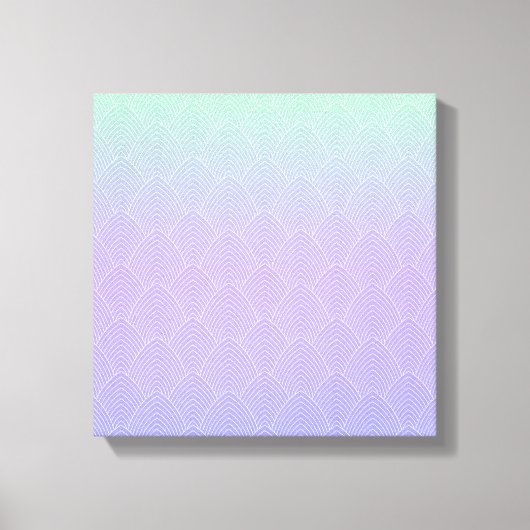 Gradient Scale Pattern - Mermaid-Schwanz Leinwanddruck (Vorderseite)