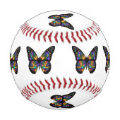 Gradient-Schmetterling-Cartoon Baseball (Rückseite)