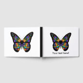 Gradient-Schmetterling-Cartoon Gästebuch (Voll)
