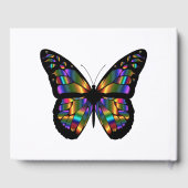 Gradient-Schmetterling-Cartoon Gästebuch (Rückseite)