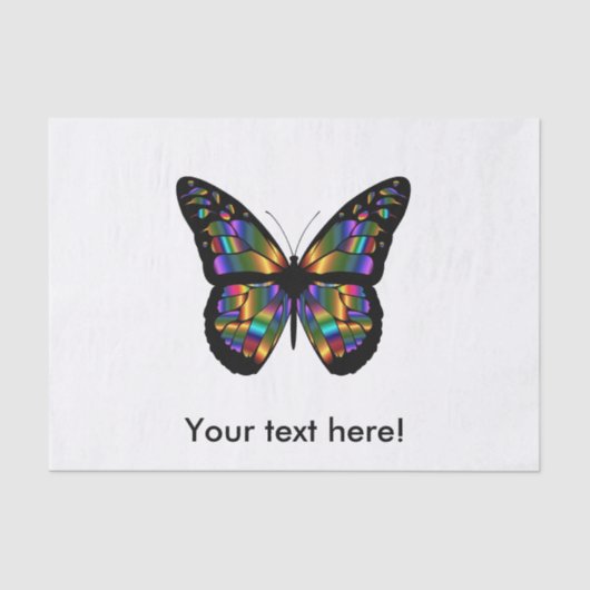 Gradient-Schmetterling-Cartoon Seidenpapier (Vorderseite)