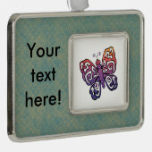 Gradient-Schmetterling-Clipart Rahmen-Ornament Silber (Rechts)