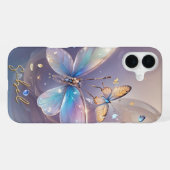 Gradient-Schmetterling-Monogramm-Etuis- Mate iPhon iPhone Hülle (Rückseite (Horizontal))