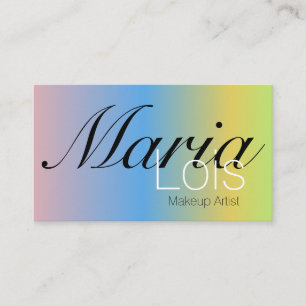 Gradient-Schönheits-Makeup-Artistik-Regenbogen Visitenkarte