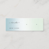 Gradient Script Earring Display Mini Visitenkarte (Vorderseite)