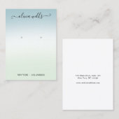 Gradient Script Earring Display Visitenkarte (Vorne/Hinten)