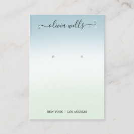 Gradient Script Earring Display Visitenkarte