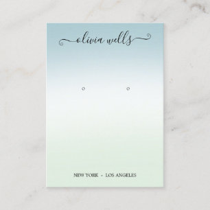 Gradient Script Earring Display Visitenkarte