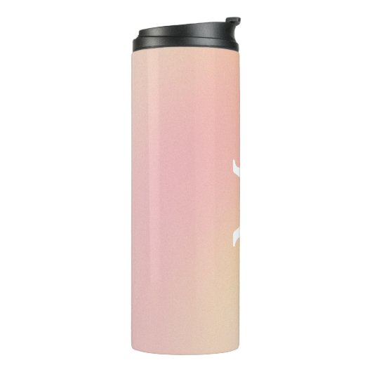 Gradient Script Monogram Thermal Tumbler Thermosbecher (Nach links gedreht)
