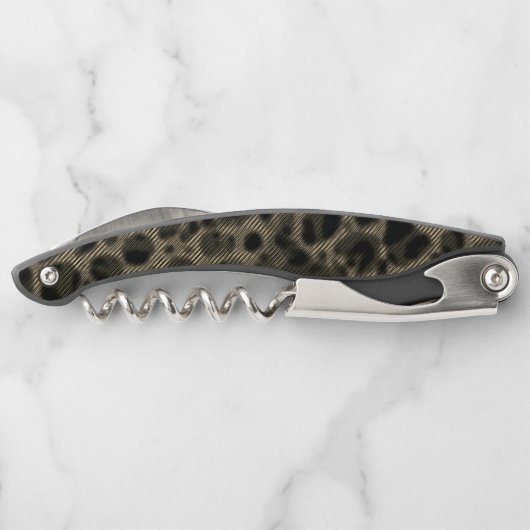 Gradient sepia schmale Streifen über erblindete Lö Kellnermesser (Rückseite)